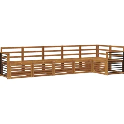 vidaXL Soffgrupper 6 pcs Naturfärg Massivt Akaciaträ