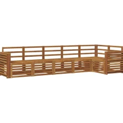 Hot vidaXL Soffgrupper 6 pcs Massivt Akaciaträ Naturfärg