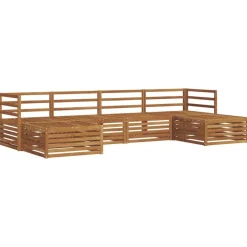 Discount vidaXL Soffgrupper 6 pcs Massivt Akaciaträ Naturfärg