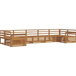 Sale vidaXL Soffgrupper 7 pcs Massivt Akaciaträ Naturfärg