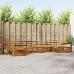 Sale vidaXL Soffgrupper 7 pcs Massivt Akaciaträ Naturfärg
