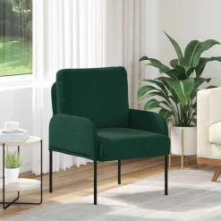 New vidaXL Soffor med kudde 55cm Plywood Mörkgrön