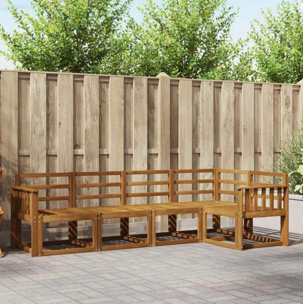 vidaXL Soffset 5 pcs Naturfärg