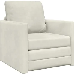 Discount vidaXL Soffsäng 74 x 77 x 81 cm Sammet Kräm