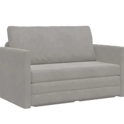 vidaXL Soffsäng Ljusgrå 124 x 71 x 78 cm Sammet