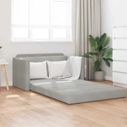 vidaXL Soffsäng Ljusgrå 124 x 71 x 78 cm Sammet