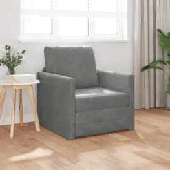 vidaXL Soffsäng Mörkgrå 74 x 77 x 81 cm Sammet