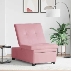 Online vidaXL Soffsäng 194 x 67 x 82 cm Sammet Rosa