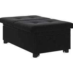 Discount vidaXL Soffsäng 194 x 67 x 82 cm Sammet Svart