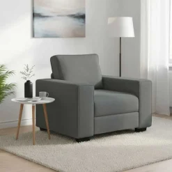 vidaXL Soffstol mörkgrå 100x77x82 cm tyg