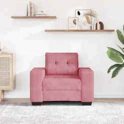 Online vidaXL Soffstol 100x78x80 cm sammet Rosa