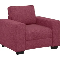 vidaXL Soffstol vinröd 100x77x82 cm tyg