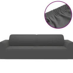 Sale vidaXL Sofföverdrag 3-sits med stretch polyesterjersey Antracit
