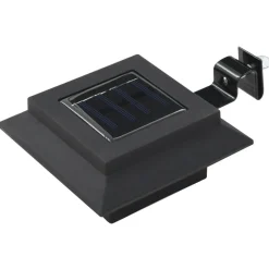 Hot vidaXL Sollampa LED set 6 st fyrkantig 12 cm Svart