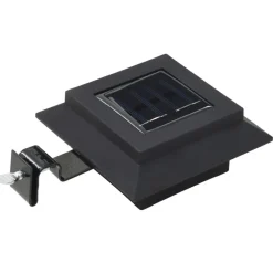 Hot vidaXL Sollampa LED set 6 st fyrkantig 12 cm Svart