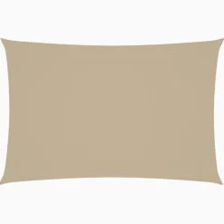 vidaXL Solsegel Oxfordtyg rektangulärt 2x4 m beige