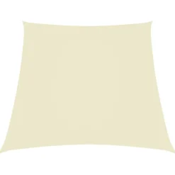 vidaXL Solsegel oxfordtyg trapets 2/4x3 m gräddvit