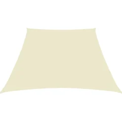 vidaXL Solsegel oxfordtyg trapets 2/4x3 m gräddvit