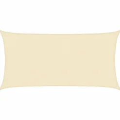 Outlet vidaXL Solskärmssegel HDPE rektangulärt 2 x 4 m gräddvitt Kräm