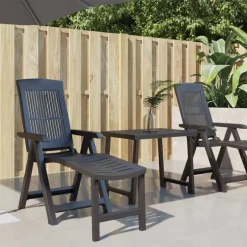 Clearance vidaXL Solsäng plast Antracit