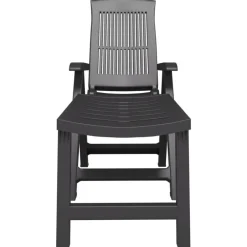 Clearance vidaXL Solsäng plast Antracit