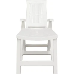 vidaXL Solsäng plast Vit