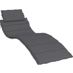 Clearance vidaXL Solsängsdyna 186x58x4 cm oxfordtyg Antracit