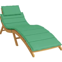 vidaXL Solsängsdyna grön 186x58x4 cm oxfordtyg