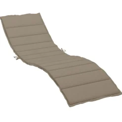 Hot vidaXL Solsängsdyna 200x50x3 cm oxfordtyg Taupe