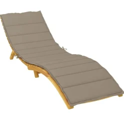 Hot vidaXL Solsängsdyna 200x50x3 cm oxfordtyg Taupe