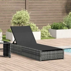 vidaXL Solstol Reclining Grå 200.5 x 70 x 75 cm konstrotting