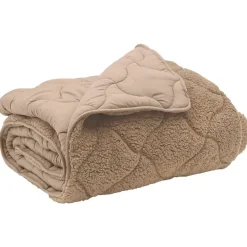vidaXL Sommar Duvet Taupe 155 x 200 cm Mikrofiber och Teddyfleece