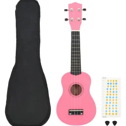 Discount vidaXL Sopranukulele med väska för barn sopran 21" Rosa