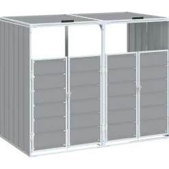 Sale vidaXL Soptunna för dubbla papperskorgar 144x81x113 cm stål Grå