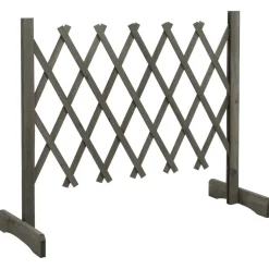 vidaXL Spaljéstaket 120x60 cm massivt granträ Grå