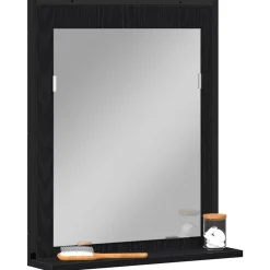 Sale vidaXL Spegel 50 x 12 x 60 cm Glas och konstruerat trä Svart ek