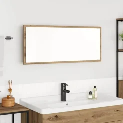 Best vidaXL Spegel Väggmonterad 90 x 8,5 x 37 cm Konstruerat trä artisan ek