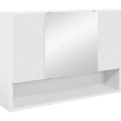 Hot vidaXL Spegelskåp Väggmonterad 80 x 17 x 55 cm Konstruerat trä Vit