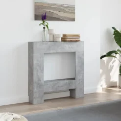 Hot vidaXL Spiselkrans 81x18x82 cm konstruerat trä Betonggrå