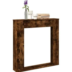 Best vidaXL Spiselkrans 100x20x100 cm konstruerat trä Rökfärgad ek