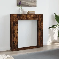 Best vidaXL Spiselkrans 100x20x100 cm konstruerat trä Rökfärgad ek