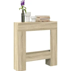 vidaXL Spiselkrans sonoma-ek 81x18x82 cm konstruerat trä