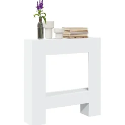 vidaXL Spiselkrans vit 81x18x82 cm konstruerat trä