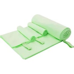 vidaXL Sporthandduk Set 3 pcs Grön Polyester och polyamid