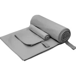 Clearance vidaXL Sporthandduk Set 2 pcs tyg Mörkgrå