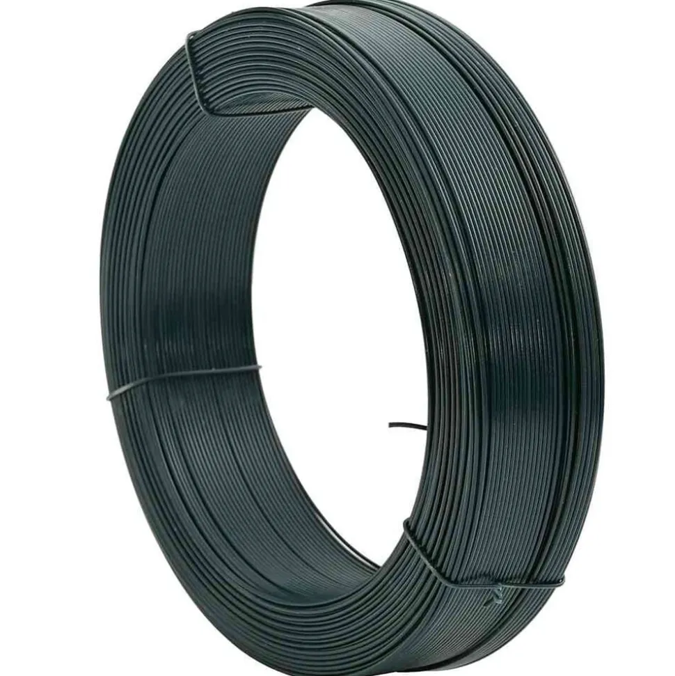 vidaXL Stagtråd 250 m 0,9/1,4 mm stål svartgrön