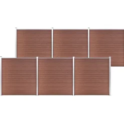 vidaXL Staketpanel WPC 1045x186 cm brun