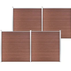 vidaXL Staketpanel WPC 699x186 cm brun