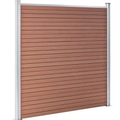 vidaXL Staketpanel WPC 699x186 cm brun