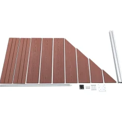 vidaXL Staketpanel WPC 95x(105-180) cm brun